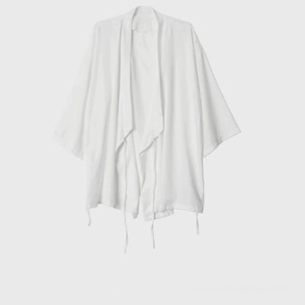 White Shirts Ice Version kimono-style wrap shirt option with oversized fit and contemporary Asian streetwear styling
