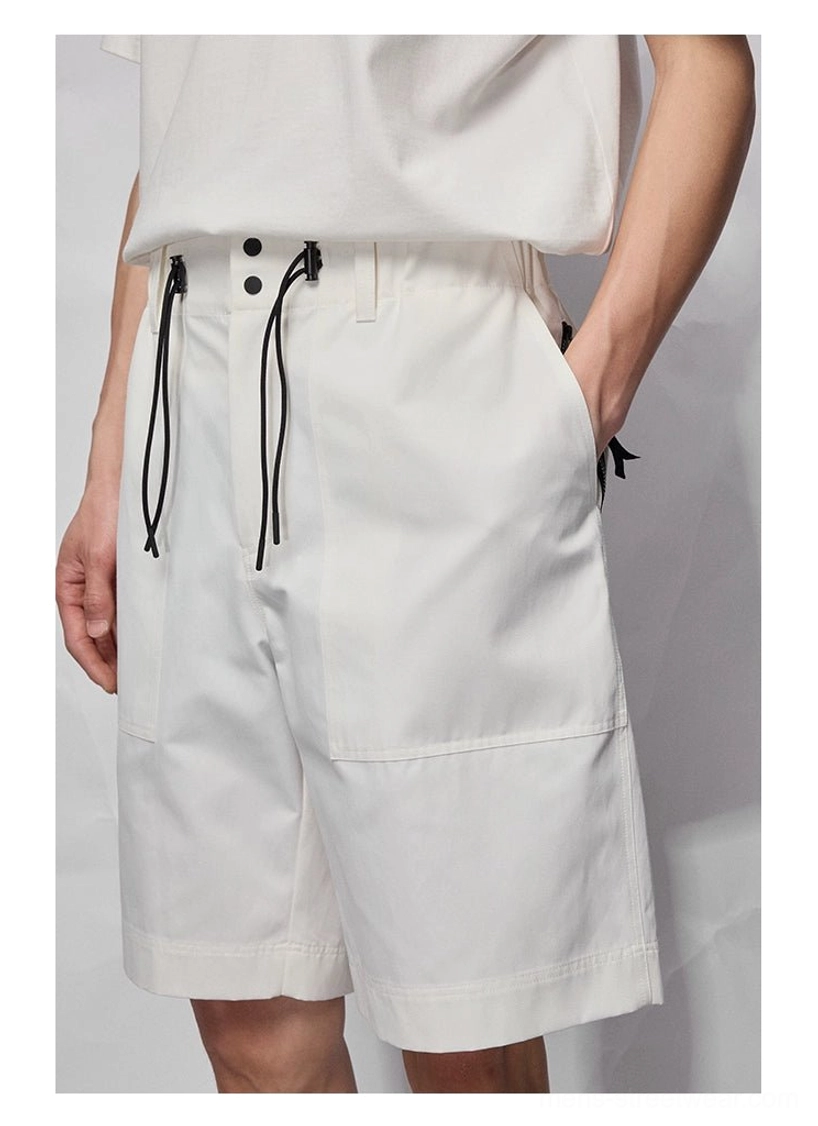 Modern Korean-inspired wide relaxed pants and knee-length shorts streetwear design