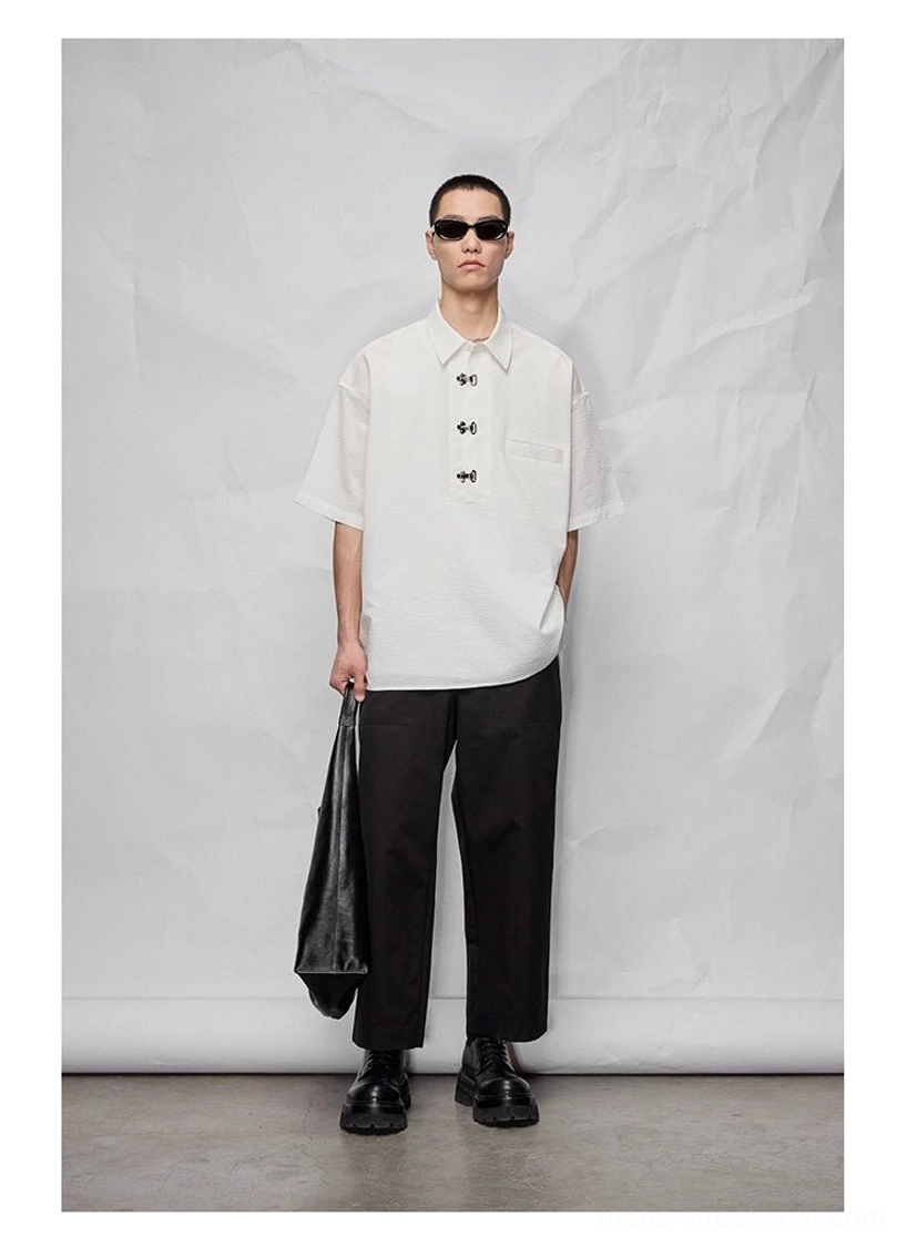 Wide relaxed pants and knee-length shorts designed for casual summer streetwear layering